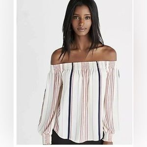 Express Off the Shoulder Long Sleeve Blouse